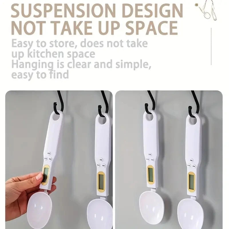 Digital Kitchen Spoon Scale | Mini LCD Food Weighing Tool 0.1–500g | Precision Measuring Spoon