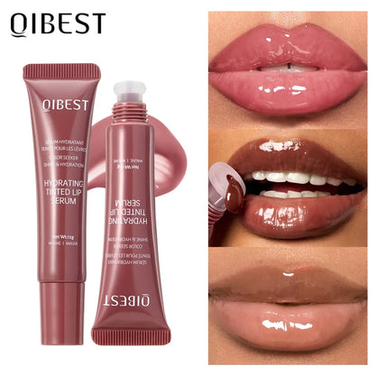 Nude Brown Plumping Lip Gloss | Hydrating Transparent Lip Oil | Long-Lasting Moisturizing Serum