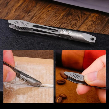 Thick Design Titanium Alloy Tweezers Precision Tool Mini Size Anti-Slip Tweezers Multi-Purpose Waterproof CNC Clip