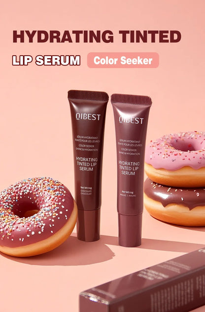 QiBest Crystal Dark Brown Lip Gloss – Waterproof, Hydrating & Long-lasting Mirror Shine”