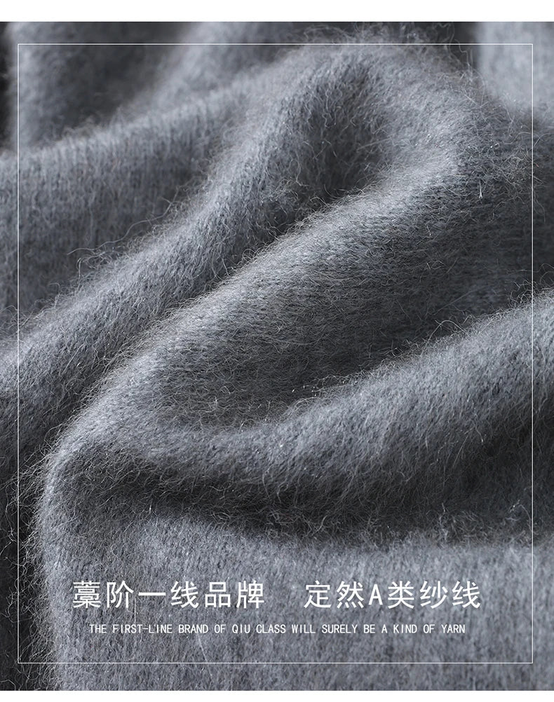 Men’s 100% Pure Mink Cashmere V-Neck Sweater –  for Autumn & Winter