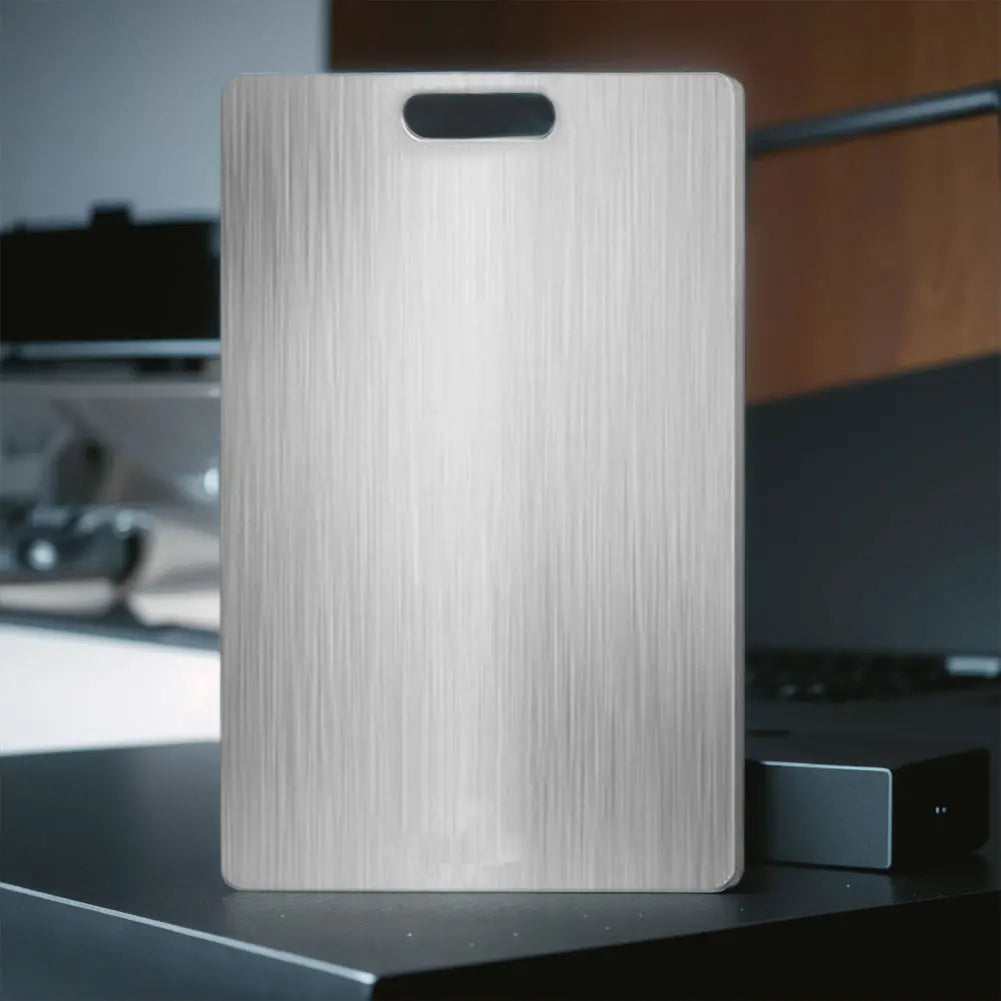 Titanium Stainless Steel Cutting Board – Durable, Double-Sided & Easy to Clean