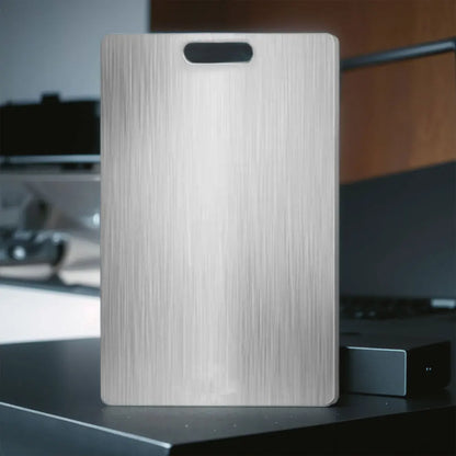 Titanium Stainless Steel Cutting Board – Durable, Double-Sided & Easy to Clean