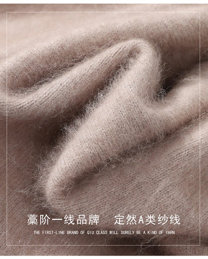 Men’s V-Neck Cashmere Wool Sweater – Soft Luxury Knit Pullover for Autumn & Winter