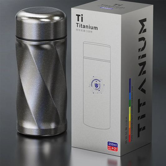 Mini Pocket Titanium Mug Tumbler 200ML Tea Infuser Separation titane Thermos Bottle for Coffee Vacuum Flask Cup termo titanio