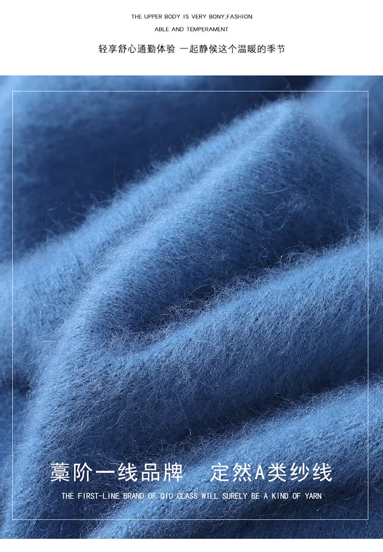 Men’s V-Neck Cashmere Wool Sweater – Soft Luxury Knit Pullover for Autumn & Winter