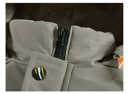 Boys’ Winter Thick Hooded Coat – Warm Fur Collar Jacket