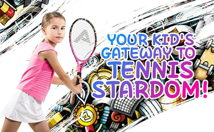 AMASPORT Kids Tennis Racket 17” with Carry Bag – Set for Boys & Girls (Ages 3–8)