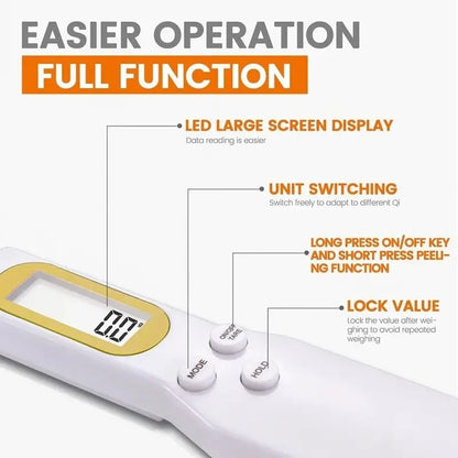 Digital Kitchen Spoon Scale | Mini LCD Food Weighing Tool 0.1–500g | Precision Measuring Spoon