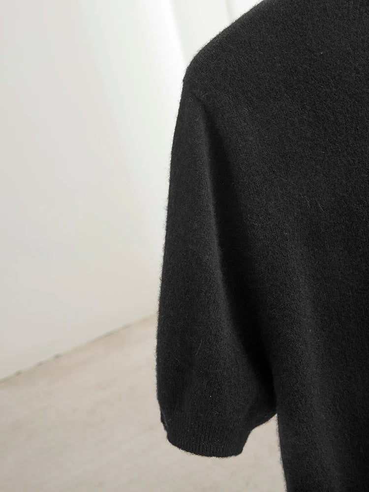 Men’s 100% Merino Wool O-Neck Short Sleeve Sweater –  Collection