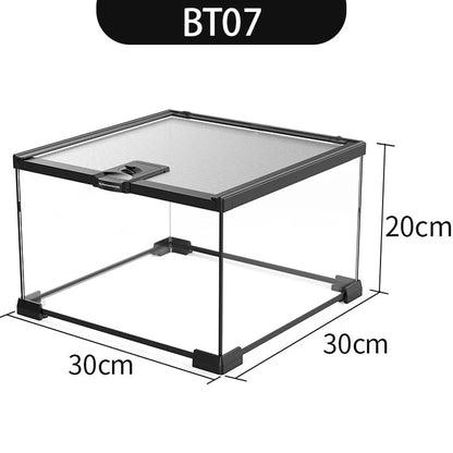 Eco Rainforest Glass Terrarium – Ideal for Lizards, Frogs, Crabs & Spiders