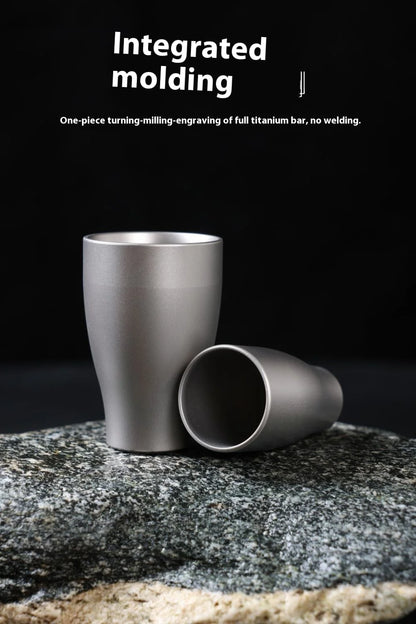 Pure Titanium Small Shot Glass Thickened Single Layer Titanium Alloy Drinking Cup For Hard Liquor And White Wine Outdoor Tools