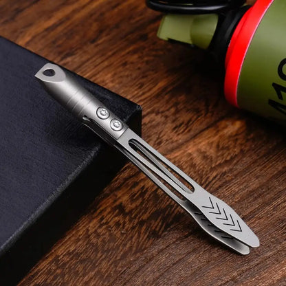 Thick Design Titanium Alloy Tweezers Precision Tool Mini Size Anti-Slip Tweezers Multi-Purpose Waterproof CNC Clip