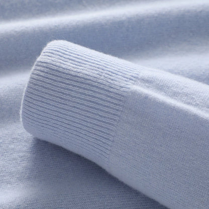 Men’s 100% Merino Wool Sweater – Luxury Half High Collar Knit Pullover