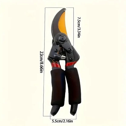 Professional Titanium Bypass Pruning Shears Garden Hand Pruners Lightweight Ergonomic Non-slip Handles SK-5 Steel Durable