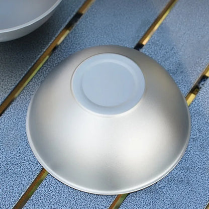 Pure Titanium Double-layer Outdoor Bowl Anti-scalding Heat Insulation Portable Healthy Luxury Bowl Anti-slip Outdoor Tableware