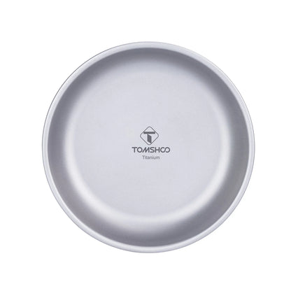 Tomshoo Titanium Round Camping Plate Outdoor Ultralight Portable Tableware Cookware Backpacking Dinner Plate Travel Tableware