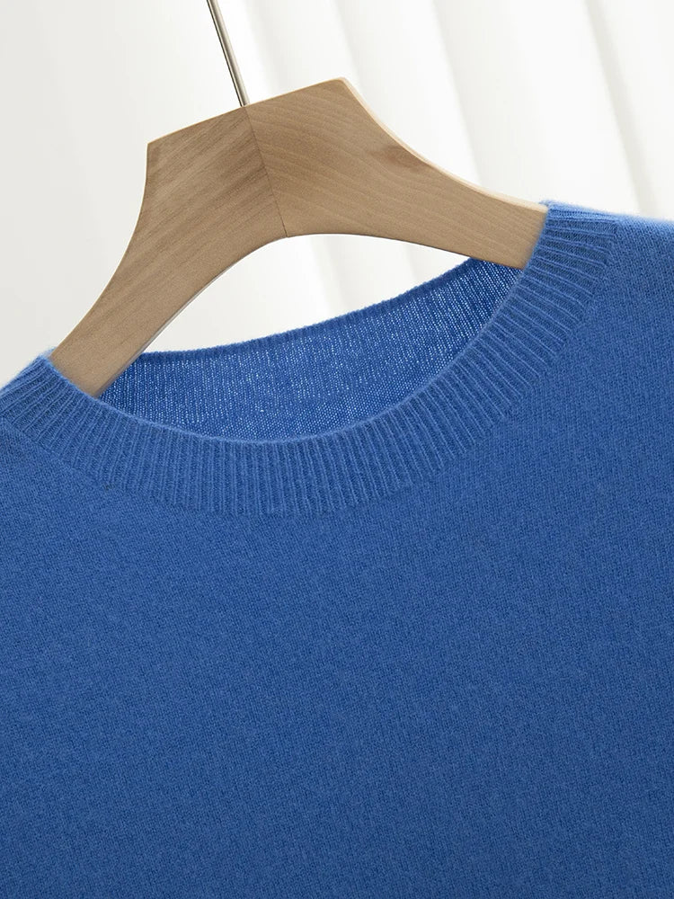 Men’s 100% Merino Wool O-Neck Short Sleeve Sweater –  Collection