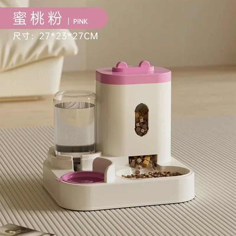 Automatic Pet Feeder & Water Fountain – Smart Large-Capacity Bowl for Cats & Dogs.