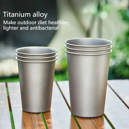 Titanium Beer Mug – Outdoor Camping & Hiking Cup, Lightweight, Durable & Eco-Friendly