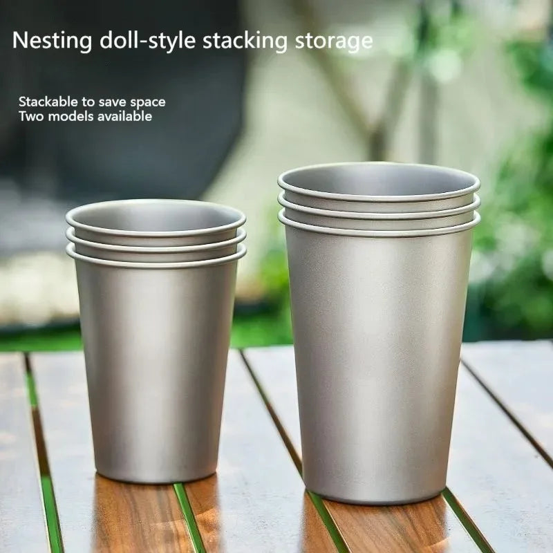 Titanium Beer Mug – Outdoor Camping & Hiking Cup, Lightweight, Durable & Eco-Friendly