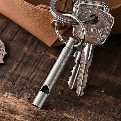 Titanium alloy single tube  whistle referee whistle outdoor high decibel camping picnic training EDC small tool