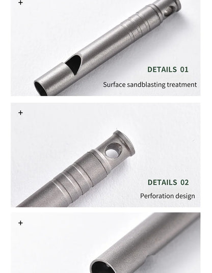 Titanium alloy single tube  whistle referee whistle outdoor high decibel camping picnic training EDC small tool