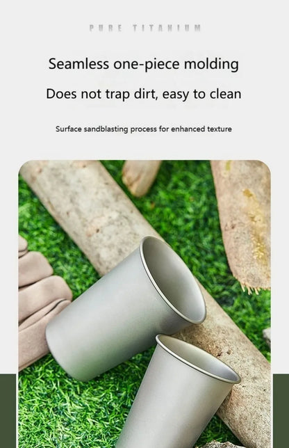 Titanium Beer Mug – Outdoor Camping & Hiking Cup, Lightweight, Durable & Eco-Friendly