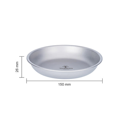 Tomshoo Titanium Round Camping Plate Outdoor Ultralight Portable Tableware Cookware Backpacking Dinner Plate Travel Tableware