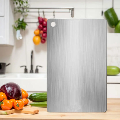 Titanium Stainless Steel Cutting Board – Durable, Double-Sided & Easy to Clean