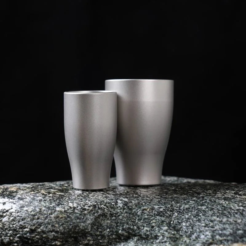 Pure Titanium Small Shot Glass Thickened Single Layer Titanium Alloy Drinking Cup For Hard Liquor And White Wine Outdoor Tools