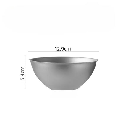 Pure Titanium Double-layer Outdoor Bowl Anti-scalding Heat Insulation Portable Healthy Luxury Bowl Anti-slip Outdoor Tableware