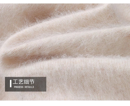 Men’s 100% Pure Mink Cashmere V-Neck Sweater –  for Autumn & Winter