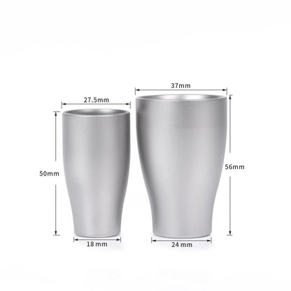 Pure Titanium Small Shot Glass Thickened Single Layer Titanium Alloy Drinking Cup For Hard Liquor And White Wine Outdoor Tools