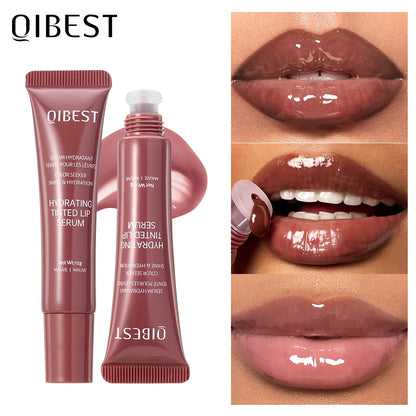 Nude Brown Plumping Lip Gloss | Moisturizing Transparent Lip Oil | Long-Lasting Hydrating Gloss for Smooth Lips