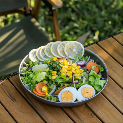 Tomshoo Titanium Round Camping Plate Outdoor Ultralight Portable Tableware Cookware Backpacking Dinner Plate Travel Tableware
