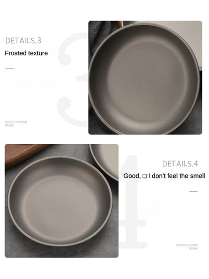 Pure Titanium Camping Plate – Lightweight, Antibacterial & Eco-Friendly Outdoor Tableware