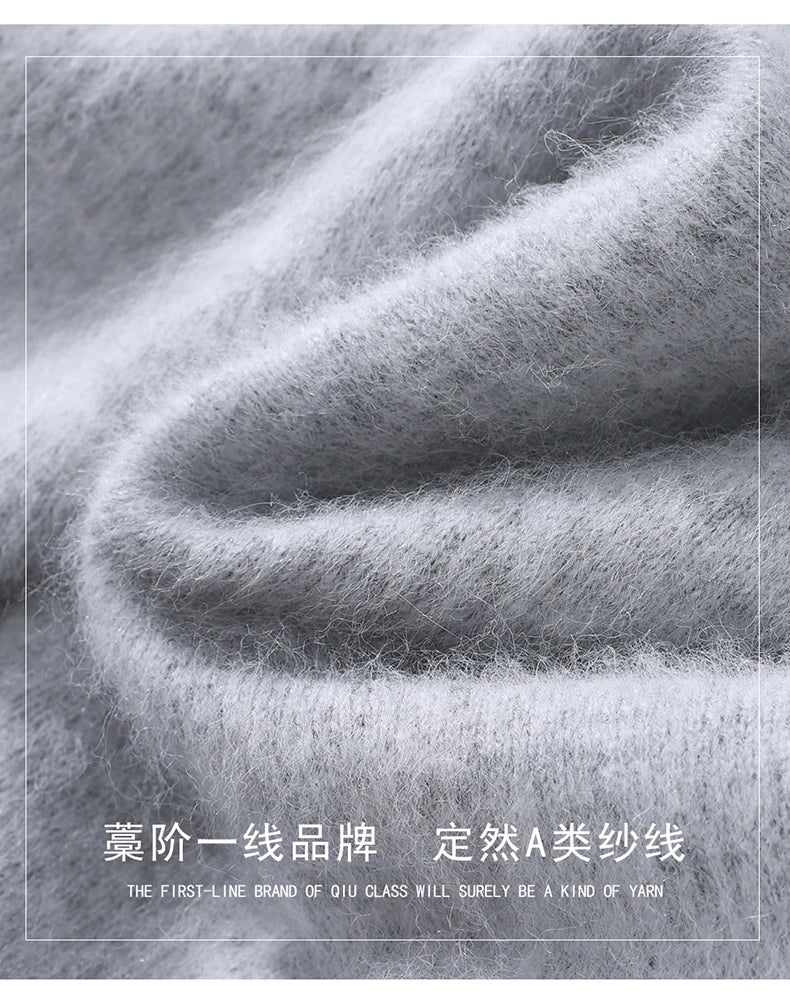 Men’s V-Neck Cashmere Wool Sweater – Soft Luxury Knit Pullover for Autumn & Winter