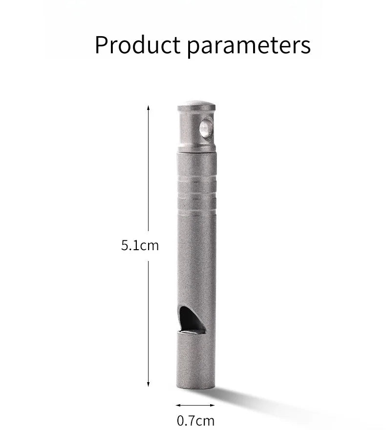 Titanium alloy single tube  whistle referee whistle outdoor high decibel camping picnic training EDC small tool