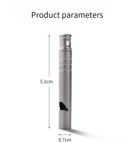 Titanium alloy single tube  whistle referee whistle outdoor high decibel camping picnic training EDC small tool